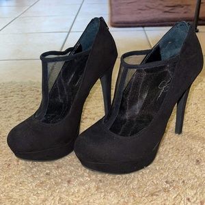 8B/38 (womens size 8 medium width) Jessica Simpson Black Mesh Greeta Pump